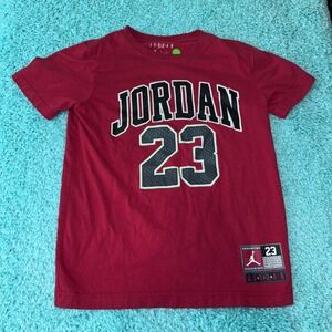 Jordan 23 T Shirt Youth Size M Red Basketball Graphic Tee Top